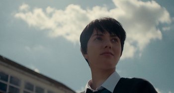 Movie still from “Stereophonics - Fly Like An Eagle” (2019), directed by Charlotte Regan – Close Up shot, Low angle