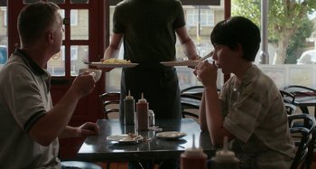 Movie still from “Stereophonics - Fly Like An Eagle” (2019), directed by Charlotte Regan – Medium shot, Over the shoulder angle