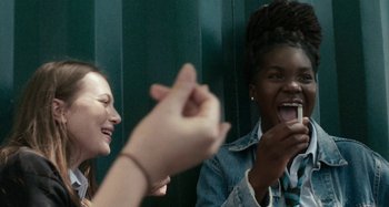 Movie still from “Stereophonics - Fly Like An Eagle” (2019), directed by Charlotte Regan – Close Up shot, Over the shoulder angle