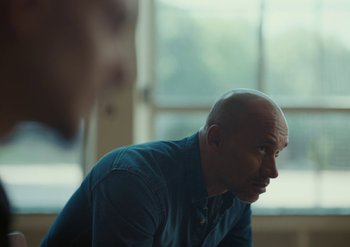 Movie still from “Elderbrook & Rudimental - Something About You” (2019), directed by Luke Davies – Close Up shot, Over the shoulder angle