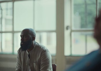 Movie still from “Elderbrook & Rudimental - Something About You” (2019), directed by Luke Davies – Medium shot, Over the shoulder angle