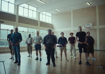 Movie still from “Elderbrook & Rudimental - Something About You” (2019), directed by Luke Davies – Wide shot, Low angle