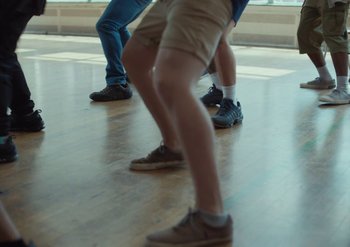 Movie still from “Elderbrook & Rudimental - Something About You” (2019), directed by Luke Davies – Wide shot, Low angle