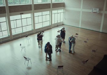 Movie still from “Elderbrook & Rudimental - Something About You” (2019), directed by Luke Davies – Extreme Wide shot, High angle