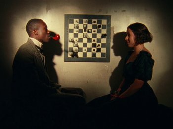 Movie still from “James Blake - Can’t Believe The Way We Flow” (2019), directed by Frank Lebon – Medium shot, High angle