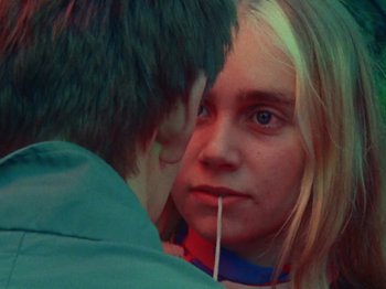 Movie still from “James Blake - Can’t Believe The Way We Flow” (2019), directed by Frank Lebon – Close Up shot, Over the shoulder angle