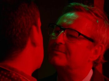 Movie still from “James Blake - Can’t Believe The Way We Flow” (2019), directed by Frank Lebon – Close Up shot, Over the shoulder angle