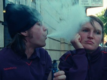 Movie still from “James Blake - Can’t Believe The Way We Flow” (2019), directed by Frank Lebon – Medium shot, Low angle