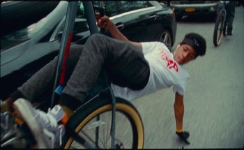 Movie still from “A$AP Ferg - Floor Seats” (2019), directed by Valentin Petit – Medium shot, Low angle