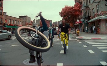 Movie still from “A$AP Ferg - Floor Seats” (2019), directed by Valentin Petit – Wide shot, Low angle