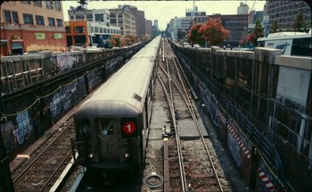 Movie still from “A$AP Ferg - Floor Seats” (2019), directed by Valentin Petit – Extreme Wide shot, Overhead angle