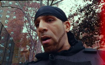 Movie still from “A$AP Ferg - Floor Seats” (2019), directed by Valentin Petit – Close Up shot, Low angle