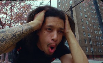 Movie still from “A$AP Ferg - Floor Seats” (2019), directed by Valentin Petit – Close Up shot, Low angle