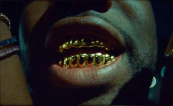 Movie still from “A$AP Ferg - Floor Seats” (2019), directed by Valentin Petit – Extreme Close Up shot, Low angle