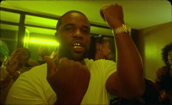Movie still from “A$AP Ferg - Floor Seats” (2019), directed by Valentin Petit – Close Up shot, Low angle