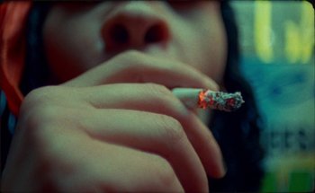 Movie still from “A$AP Ferg - Floor Seats” (2019), directed by Valentin Petit – Extreme Close Up shot, Overhead angle