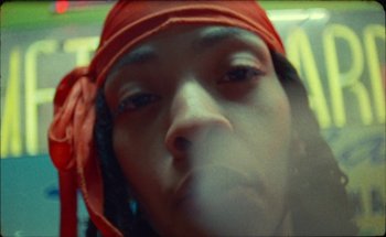 Movie still from “A$AP Ferg - Floor Seats” (2019), directed by Valentin Petit – Extreme Close Up shot, Low angle