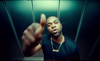 Movie still from “A$AP Ferg - Floor Seats” (2019), directed by Valentin Petit – Close Up shot, Overhead angle