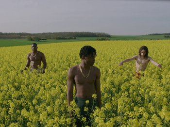 Movie still from “Kelsey Lu - Foreign Car” (2019), directed by Vincent Haycock – Extreme Wide shot, Low angle