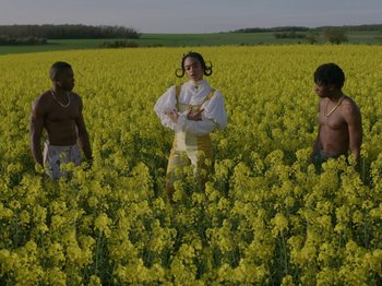 Movie still from “Kelsey Lu - Foreign Car” (2019), directed by Vincent Haycock – Wide shot, High angle