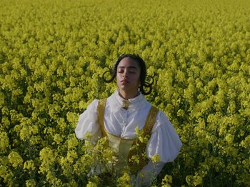 Movie still from “Kelsey Lu - Foreign Car” (2019), directed by Vincent Haycock – Medium shot, High angle