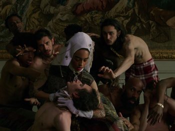 Movie still from “Kelsey Lu - Foreign Car” (2019), directed by Vincent Haycock – Medium shot, High angle