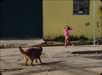 Movie still from “James Blake feat. Rosalía - Barefoot In The Park” (2019), directed by Diana Kunst – Wide shot, High angle