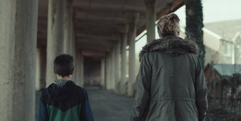 Movie still from “Mumford & Sons - Beloved” (2019), directed by Charlotte Regan – Wide shot, Low angle