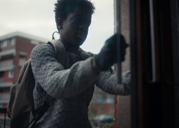 Movie still from “Adelphi Music Factory - Javelin (Calling Out Your Name)” (2019), directed by Fanny Hoetzeneder – Medium shot, Low angle