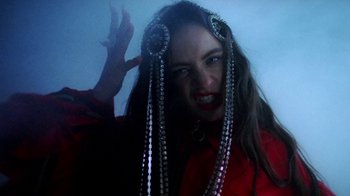 Movie still from “Rosalía - De Aquí No Sales” (2019), directed by Diana Kunst – Close Up shot, Overhead angle