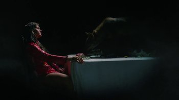 Movie still from “Rosalía - De Aquí No Sales” (2019), directed by Diana Kunst – Medium shot, High angle