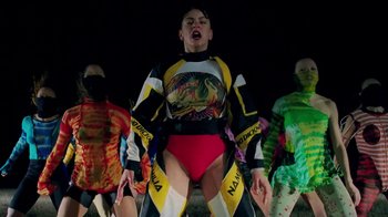 Movie still from “Rosalía - De Aquí No Sales” (2019), directed by Diana Kunst – Medium shot, Low angle