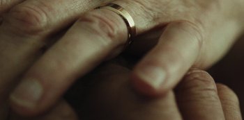 Movie still from “LCD Soundsystem - Oh Baby” (2019), directed by Rian Johnson – Extreme Close Up shot, Overhead angle