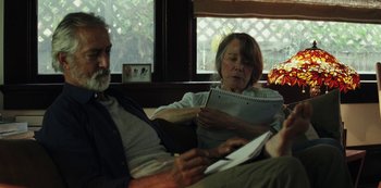 Movie still from “LCD Soundsystem - Oh Baby” (2019), directed by Rian Johnson – Medium shot, Over the shoulder angle