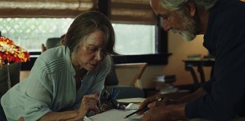 Movie still from “LCD Soundsystem - Oh Baby” (2019), directed by Rian Johnson – Close Up shot, Low angle