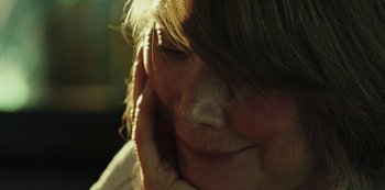 Movie still from “LCD Soundsystem - Oh Baby” (2019), directed by Rian Johnson – Extreme Close Up shot, Low angle