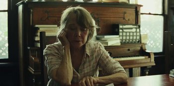 Movie still from “LCD Soundsystem - Oh Baby” (2019), directed by Rian Johnson – Close Up shot, High angle