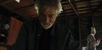 Movie still from “LCD Soundsystem - Oh Baby” (2019), directed by Rian Johnson – Close Up shot, Low angle