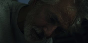 Movie still from “LCD Soundsystem - Oh Baby” (2019), directed by Rian Johnson – Extreme Close Up shot, Low angle