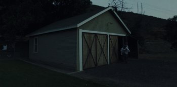 Movie still from “LCD Soundsystem - Oh Baby” (2019), directed by Rian Johnson – Extreme Wide shot, Low angle