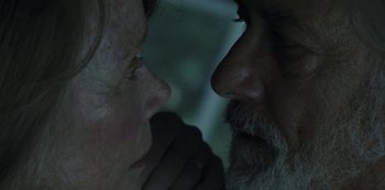 Movie still from “LCD Soundsystem - Oh Baby” (2019), directed by Rian Johnson – Extreme Close Up shot, Over the shoulder angle