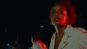 Movie still from “A$AP Rocky - Sundress” (2018), directed by Frank Lebon – Close Up shot, Low angle