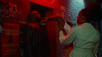 Movie still from “A$AP Rocky - Sundress” (2018), directed by Frank Lebon – Medium shot, Low angle