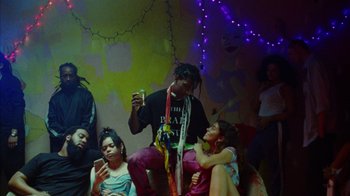 Movie still from “A$AP Rocky - Sundress” (2018), directed by Frank Lebon – Medium shot, Low angle