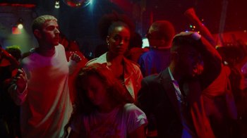 Movie still from “A$AP Rocky - Sundress” (2018), directed by Frank Lebon – Medium shot, Low angle