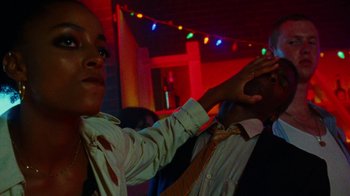 Movie still from “A$AP Rocky - Sundress” (2018), directed by Frank Lebon – Close Up shot, Low angle