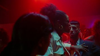 Movie still from “A$AP Rocky - Sundress” (2018), directed by Frank Lebon – Medium shot, Over the shoulder angle