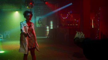 Movie still from “A$AP Rocky - Sundress” (2018), directed by Frank Lebon – Wide shot, Low angle