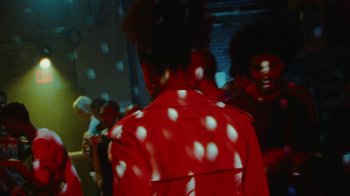 Movie still from “A$AP Rocky - Sundress” (2018), directed by Frank Lebon – Medium shot, Low angle