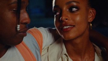 Movie still from “A$AP Rocky - Sundress” (2018), directed by Frank Lebon – Close Up shot, Over the shoulder angle